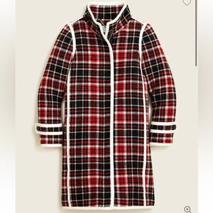 J. Crew Collection car coat in winter plaid Italian stadium-cloth wool 4 NWT